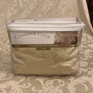 Charter Club Oversized King Duvet Cover in Gold